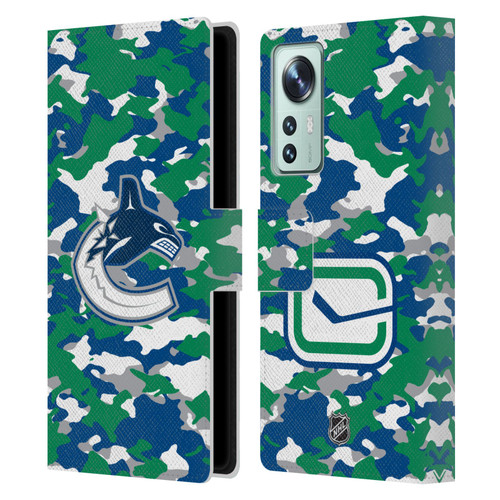 NHL Vancouver Canucks Camouflage Leather Book Wallet Case Cover For Xiaomi 12