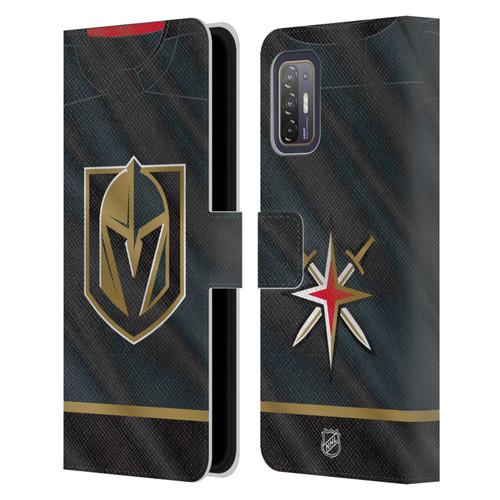 NHL Vegas Golden Knights Jersey Leather Book Wallet Case Cover For HTC Desire 21 Pro 5G