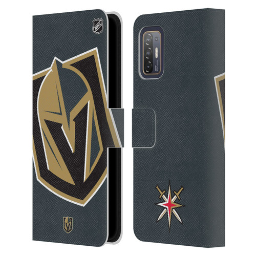 NHL Vegas Golden Knights Oversized Leather Book Wallet Case Cover For HTC Desire 21 Pro 5G