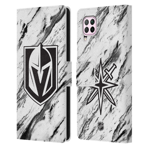 NHL Vegas Golden Knights Marble Leather Book Wallet Case Cover For Huawei Nova 6 SE / P40 Lite
