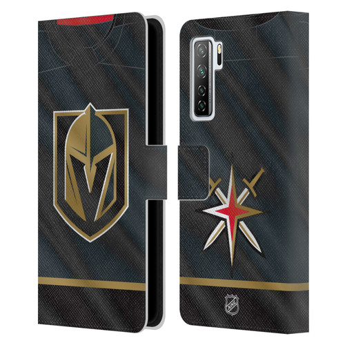 NHL Vegas Golden Knights Jersey Leather Book Wallet Case Cover For Huawei Nova 7 SE/P40 Lite 5G