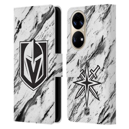 NHL Vegas Golden Knights Marble Leather Book Wallet Case Cover For Huawei P50