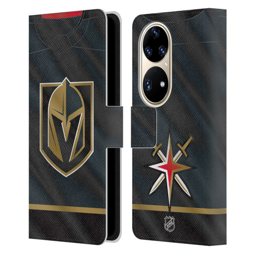 NHL Vegas Golden Knights Jersey Leather Book Wallet Case Cover For Huawei P50 Pro