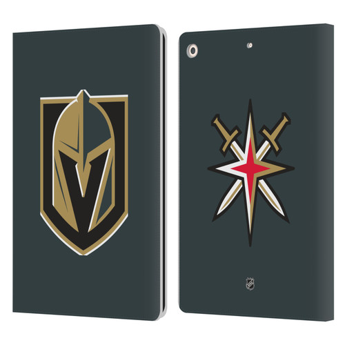 NHL Vegas Golden Knights Plain Leather Book Wallet Case Cover For Apple iPad 10.2 2019/2020/2021