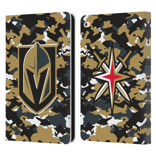 NHL Vegas Golden Knights Camouflage Leather Book Wallet Case Cover For Apple iPad Air 2 (2014)