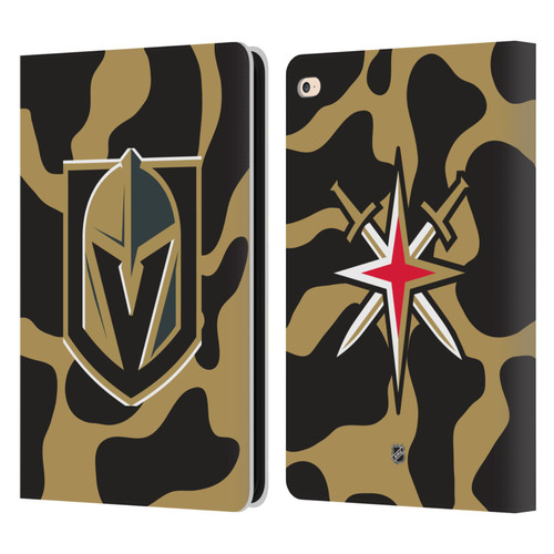 NHL Vegas Golden Knights Cow Pattern Leather Book Wallet Case Cover For Apple iPad Air 2 (2014)