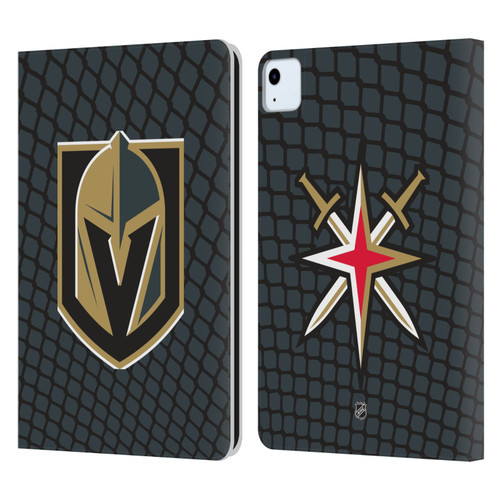NHL Vegas Golden Knights Net Pattern Leather Book Wallet Case Cover For Apple iPad Air 2020 / 2022