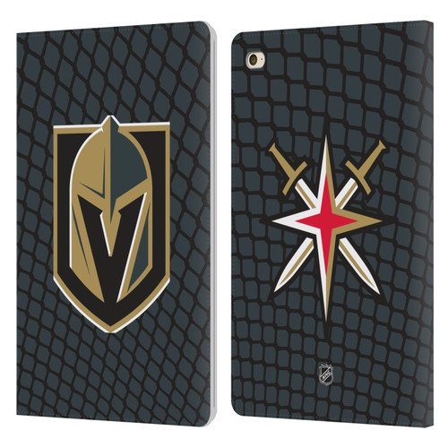 NHL Vegas Golden Knights Net Pattern Leather Book Wallet Case Cover For Apple iPad mini 4