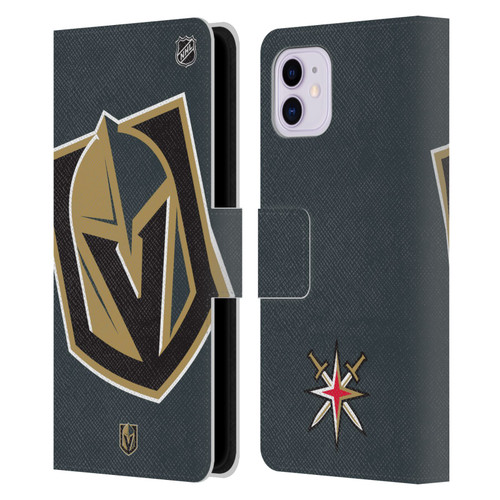 NHL Vegas Golden Knights Oversized Leather Book Wallet Case Cover For Apple iPhone 11