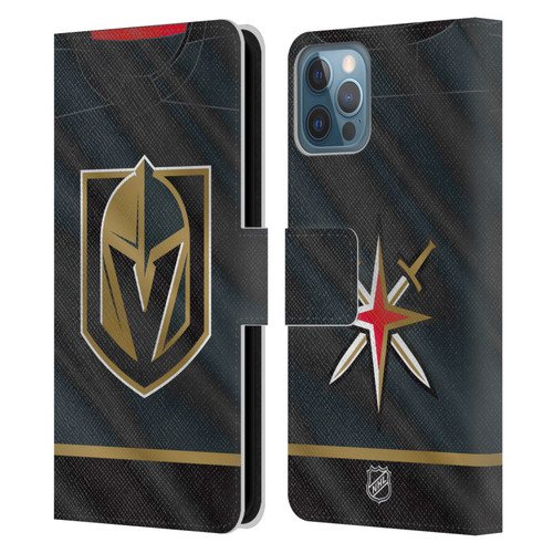 NHL Vegas Golden Knights Jersey Leather Book Wallet Case Cover For Apple iPhone 12 / iPhone 12 Pro