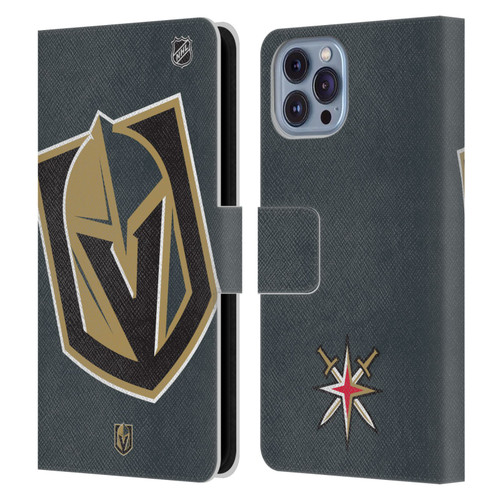 NHL Vegas Golden Knights Oversized Leather Book Wallet Case Cover For Apple iPhone 14