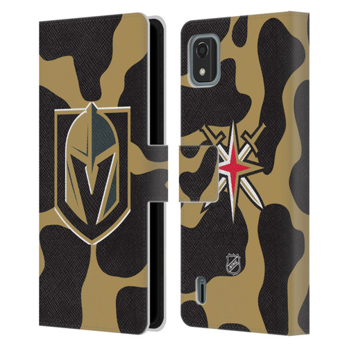 NHL Vegas Golden Knights Cow Pattern Leather Book Wallet Case Cover For Nokia C2 2nd Edition