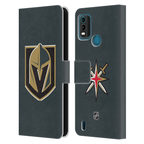 NHL Vegas Golden Knights Plain Leather Book Wallet Case Cover For Nokia G11 Plus