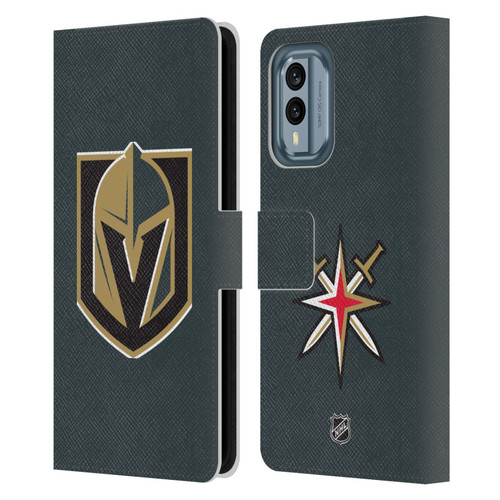 NHL Vegas Golden Knights Plain Leather Book Wallet Case Cover For Nokia X30