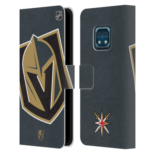 NHL Vegas Golden Knights Oversized Leather Book Wallet Case Cover For Nokia XR20