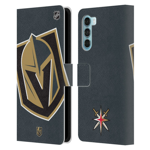 NHL Vegas Golden Knights Oversized Leather Book Wallet Case Cover For Motorola Edge S30 / Moto G200 5G