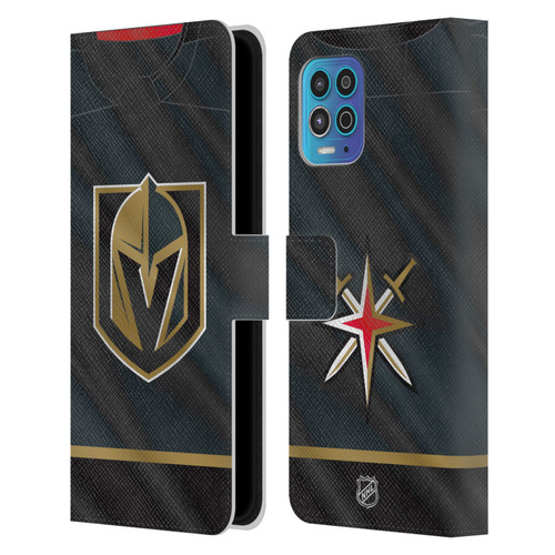 NHL Vegas Golden Knights Jersey Leather Book Wallet Case Cover For Motorola Moto G100