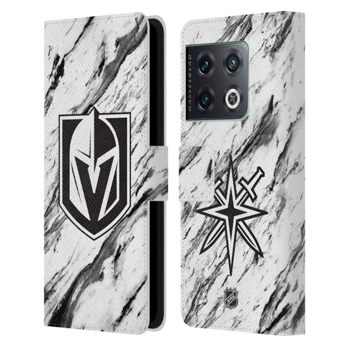 NHL Vegas Golden Knights Marble Leather Book Wallet Case Cover For OnePlus 10 Pro