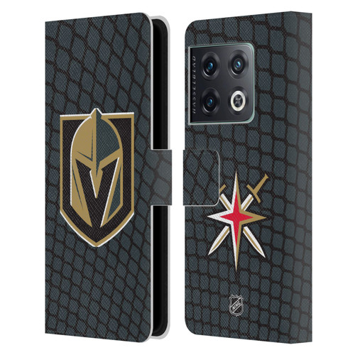 NHL Vegas Golden Knights Net Pattern Leather Book Wallet Case Cover For OnePlus 10 Pro