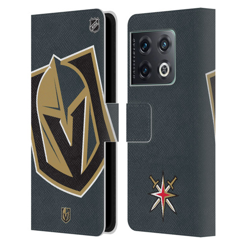 NHL Vegas Golden Knights Oversized Leather Book Wallet Case Cover For OnePlus 10 Pro