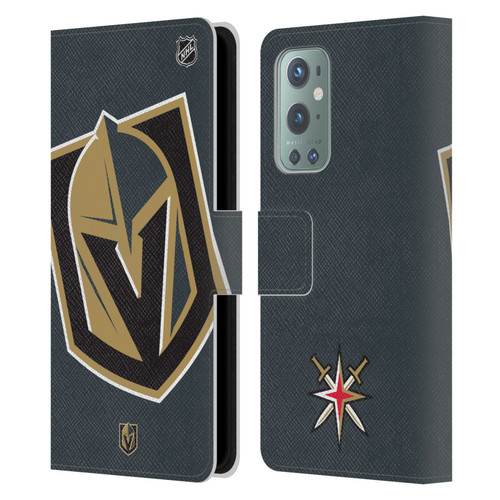 NHL Vegas Golden Knights Oversized Leather Book Wallet Case Cover For OnePlus 9