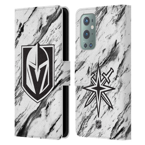 NHL Vegas Golden Knights Marble Leather Book Wallet Case Cover For OnePlus 9