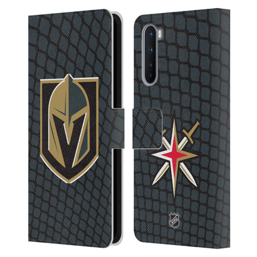 NHL Vegas Golden Knights Net Pattern Leather Book Wallet Case Cover For OnePlus Nord 5G