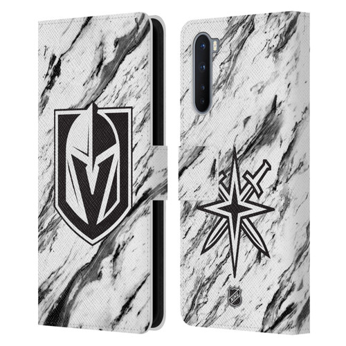 NHL Vegas Golden Knights Marble Leather Book Wallet Case Cover For OnePlus Nord 5G