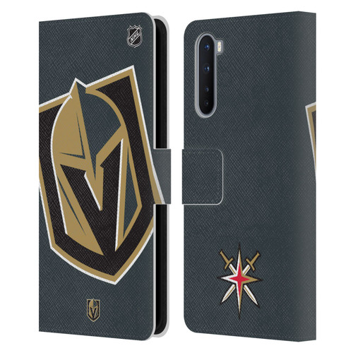 NHL Vegas Golden Knights Oversized Leather Book Wallet Case Cover For OnePlus Nord 5G