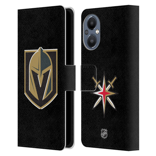 NHL Vegas Golden Knights Plain Leather Book Wallet Case Cover For OnePlus Nord N20 5G