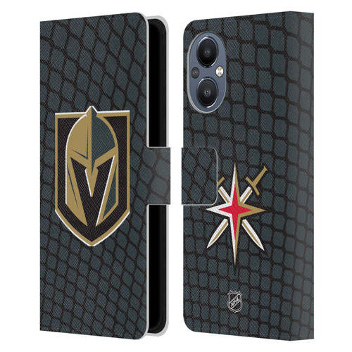 NHL Vegas Golden Knights Net Pattern Leather Book Wallet Case Cover For OnePlus Nord N20 5G