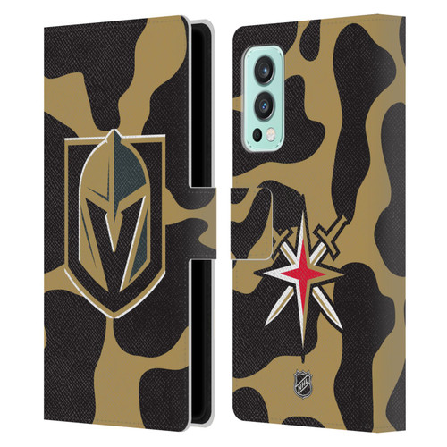 NHL Vegas Golden Knights Cow Pattern Leather Book Wallet Case Cover For OnePlus Nord 2 5G