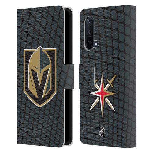 NHL Vegas Golden Knights Net Pattern Leather Book Wallet Case Cover For OnePlus Nord CE 5G