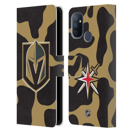 NHL Vegas Golden Knights Cow Pattern Leather Book Wallet Case Cover For OnePlus Nord N100