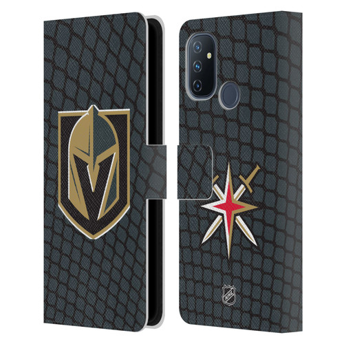 NHL Vegas Golden Knights Net Pattern Leather Book Wallet Case Cover For OnePlus Nord N100