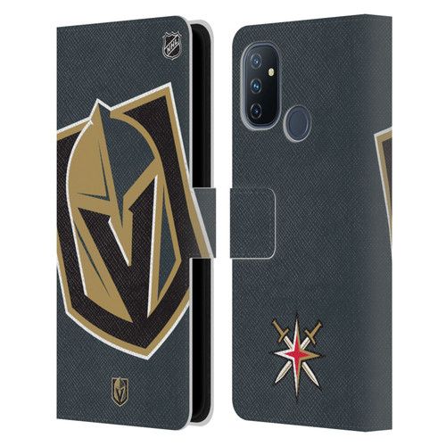 NHL Vegas Golden Knights Oversized Leather Book Wallet Case Cover For OnePlus Nord N100