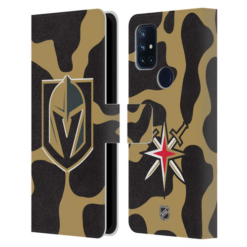 NHL Vegas Golden Knights Cow Pattern Leather Book Wallet Case Cover For OnePlus Nord N10 5G