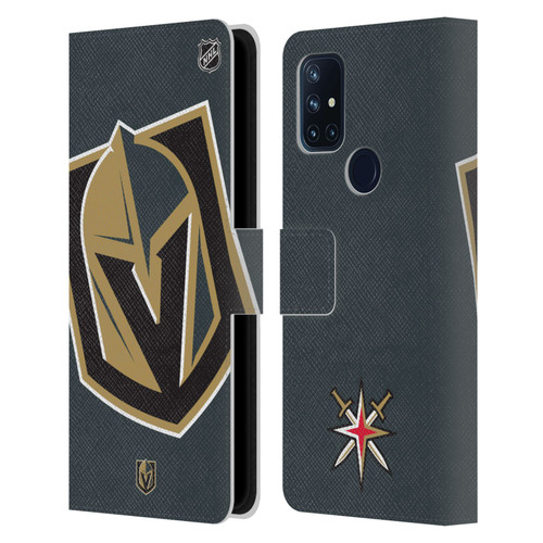 NHL Vegas Golden Knights Oversized Leather Book Wallet Case Cover For OnePlus Nord N10 5G