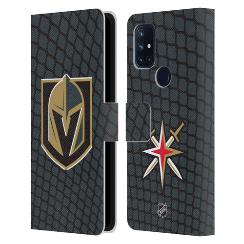 NHL Vegas Golden Knights Net Pattern Leather Book Wallet Case Cover For OnePlus Nord N10 5G