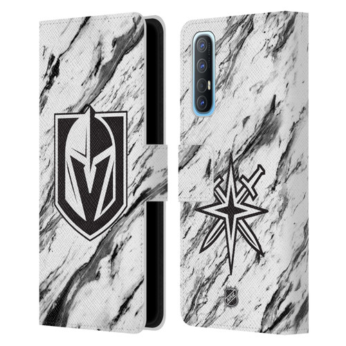 NHL Vegas Golden Knights Marble Leather Book Wallet Case Cover For OPPO Find X2 Neo 5G