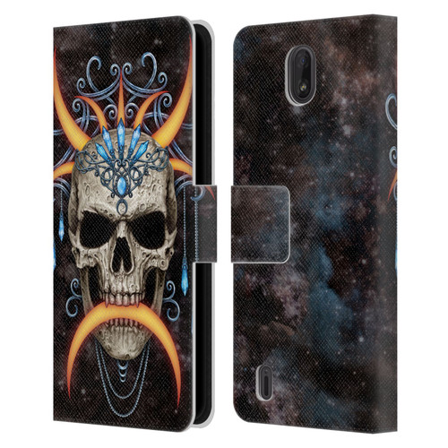 Sarah Richter Skulls Jewelry And Crown Universe Leather Book Wallet Case Cover For Nokia C01 Plus/C1 2nd Edition