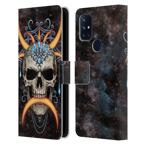 Sarah Richter Skulls Jewelry And Crown Universe Leather Book Wallet Case Cover For OnePlus Nord N10 5G