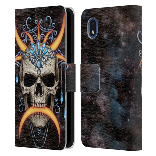 Sarah Richter Skulls Jewelry And Crown Universe Leather Book Wallet Case Cover For Samsung Galaxy A01 Core (2020)