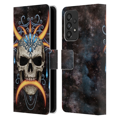 Sarah Richter Skulls Jewelry And Crown Universe Leather Book Wallet Case Cover For Samsung Galaxy A33 5G (2022)
