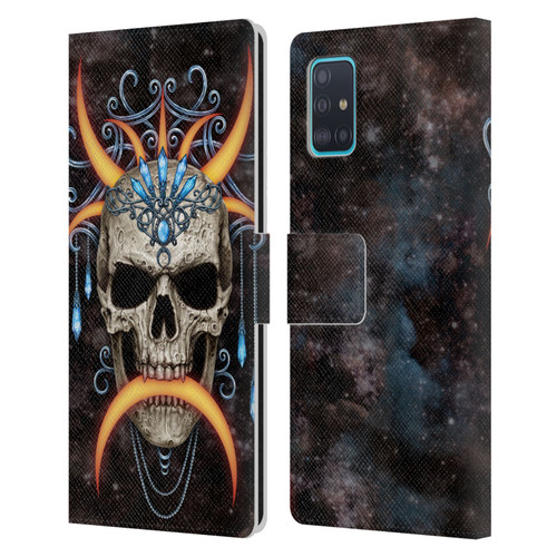 Sarah Richter Skulls Jewelry And Crown Universe Leather Book Wallet Case Cover For Samsung Galaxy A51 (2019)