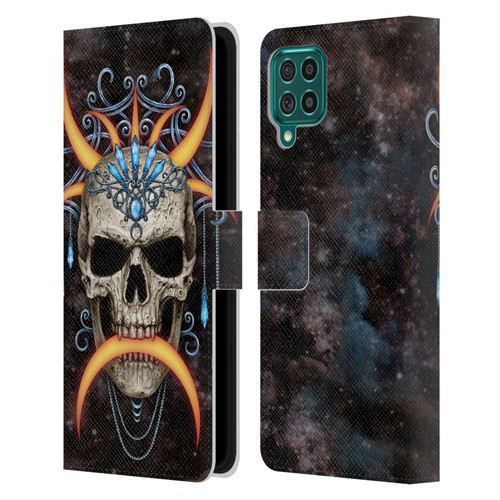 Sarah Richter Skulls Jewelry And Crown Universe Leather Book Wallet Case Cover For Samsung Galaxy F62 (2021)