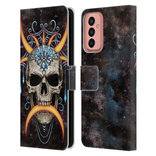 Sarah Richter Skulls Jewelry And Crown Universe Leather Book Wallet Case Cover For Samsung Galaxy M13 (2022)