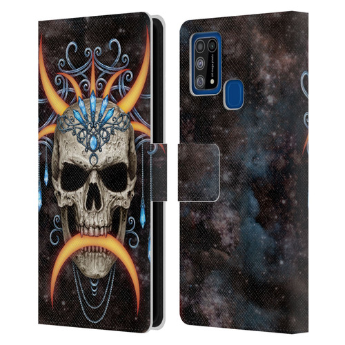 Sarah Richter Skulls Jewelry And Crown Universe Leather Book Wallet Case Cover For Samsung Galaxy M31 (2020)
