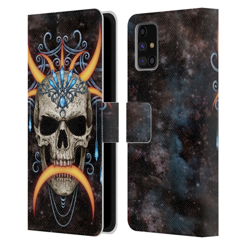 Sarah Richter Skulls Jewelry And Crown Universe Leather Book Wallet Case Cover For Samsung Galaxy M31s (2020)