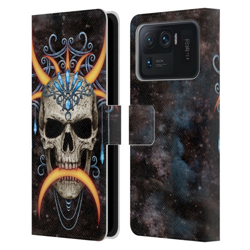 Sarah Richter Skulls Jewelry And Crown Universe Leather Book Wallet Case Cover For Xiaomi Mi 11 Ultra